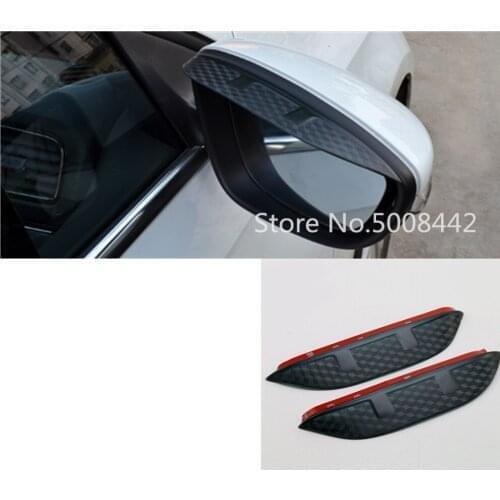 Car Rear Rearview Glass Mirror Frame Rain Shield Sun Visor Shade Eyebrow 2pcs For Ford Kuga Escape 2017 2018 2019 2020