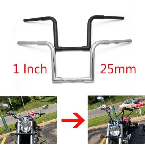 2colors Universal Fit 1'' 25mm High Handle Bar Pullback Motorcycle Ape Handlebar For Harley Sportster Bobber Honda Yamaha Suzuki