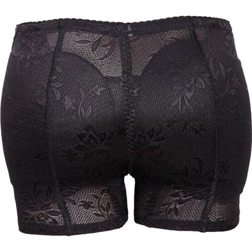 FLORATA Shaper Sexy Boyshort Pants Woman Fake Ass Underwear Push Up Padded Panties Buttock Shaper Butt Lifter Hip Plus Size