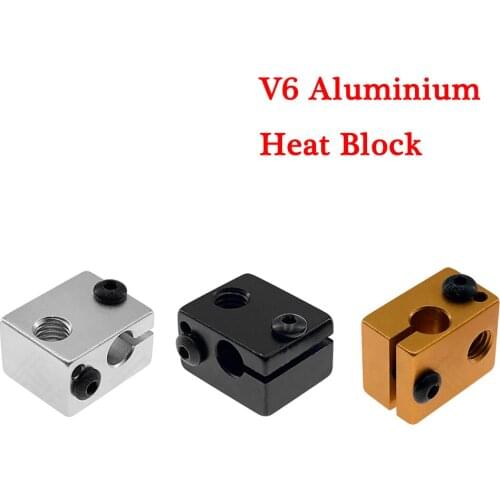 V6 Aluminium Heat Block 20*16*12 mm For V6 J-head Extruder HotEnd Heater Hot End Heating Accessories All-Metal 3D Printer Part