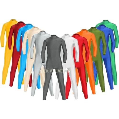 Fancy Dress Party Kid Adult Spandex Zentai costume dancewear Unitard Bodysuit No Hood & Hands feets