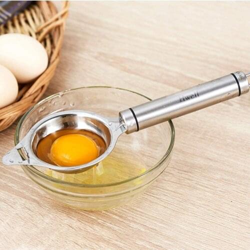 Egg Separator Stainless Steel - Egg Yolk White Separator Kitchen Gadgets Baking Tools Yolk Remover
