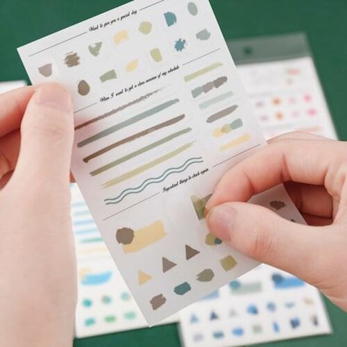 Yisuremia 3PCS/Pack Kawaii Transparent PET Deco Sticker For Scrapbook Bullet Journals Crafts DIY Diary Album School Stationery