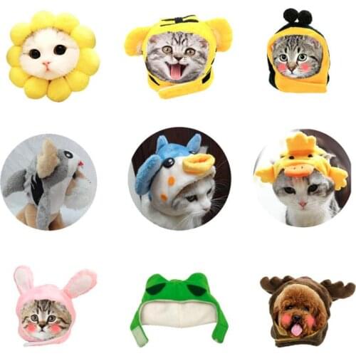 Funny Pet Dog Cats Headwear Pet Cat Headgear Headdresses Hats Dog Cat Cosplay Dressing Up Props Size S-L