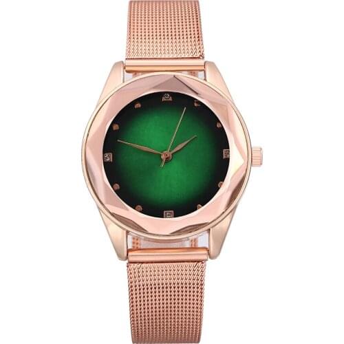 2020 New Fashion Luxury Wrist Watches for Women Stylish Starry Star Watches Gold Mesh Stainless Steel Strap Ladies Female Watch