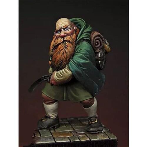1/32 54 MM Height Dwarf Defense Miniatures Modelling Unpainted DIY Assembling Simulation Static Resin Model Kits Collection