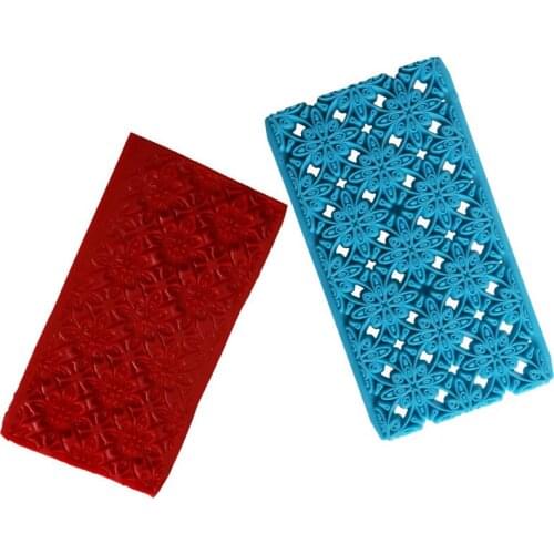 1PCS FLower Shaped Plastic Sugarcraft Fondant Cake Embossing Mold Cupcake Cookie Cutter Biscuit Icing Gift