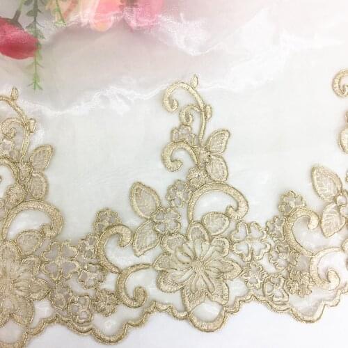 2Meter/12cm Pink Apricot Polyester Soft Mesh Embroidery Lace Trimmings Dress Accessories Lace Fabric Sewing Crafts Doll Material