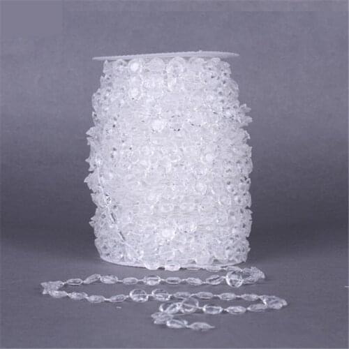 10mm 1m DIY Garland Diamond Acrylic Crystal Curtain Acrylic Crystal Bead Curtain Wedding DIY Party Decor Crystal Curtain Wedding