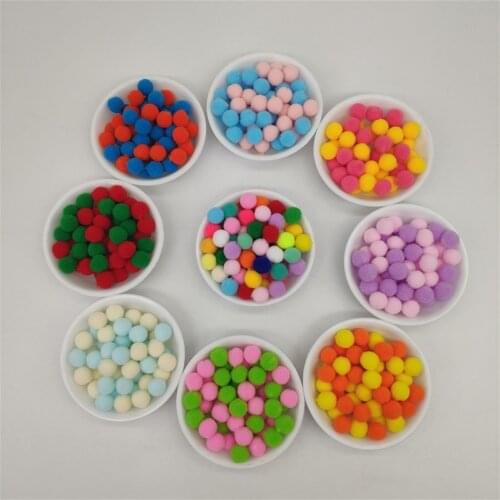 10mm Multi Color Soft Pompoms Fur Ball for Wedding Home Decor DIY Crafts Kids Toys Dolls Apparel Sewing Fabric on Cloth Supplies
