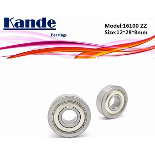 2pcs 16100 ZZ 16100ZZ Thin Section 16100 Bearing 12x28x8mm 16100-2Z