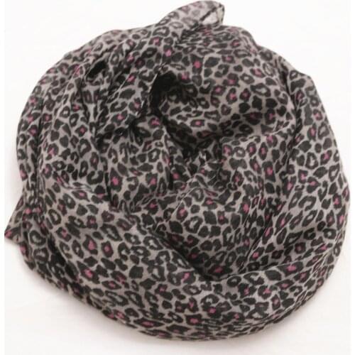 2019 Newest Women Leopard Pattern Cotton Voile Scarf 10pcs/lot