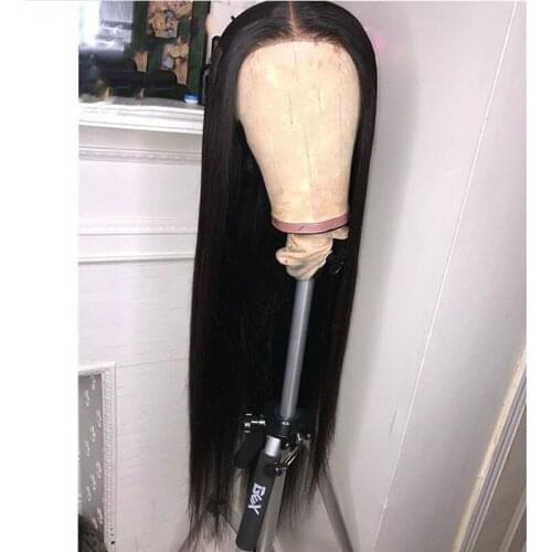 24Inch Synthetic Lace Front Wig Deep Part Long Straight Wig Black Daily Wigs Fiber Lace Front Wigs For Black Women Natural Hair