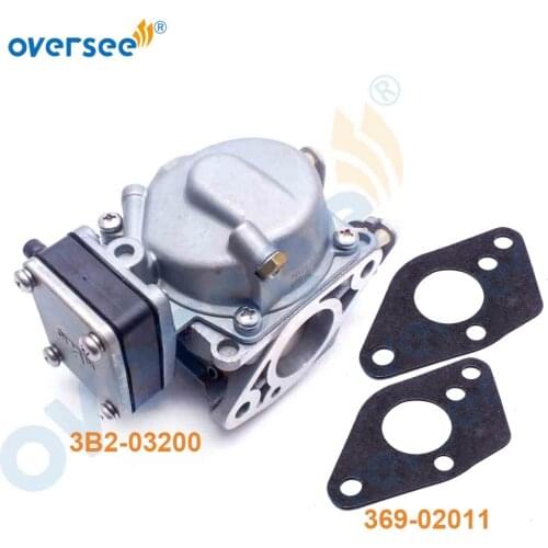 3B2-03200-1 3K9-03200-0 Carburetor And 2pcs 369-02011 Gaskets for TOHATSU 8HP 9.8HP 2stroke Outboard Engine 3B2-03200 3G0-03200