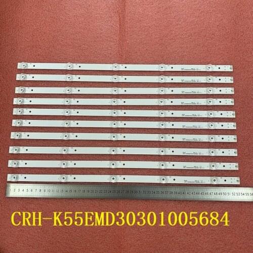 50pcs/lot LED bar For Haier 55UFC2500 RTUC5537 PLEDC5575-UHD CRH-K55EMD30301005684 REV1.3 12-55C100-3030-0D18-5X10-170829-2