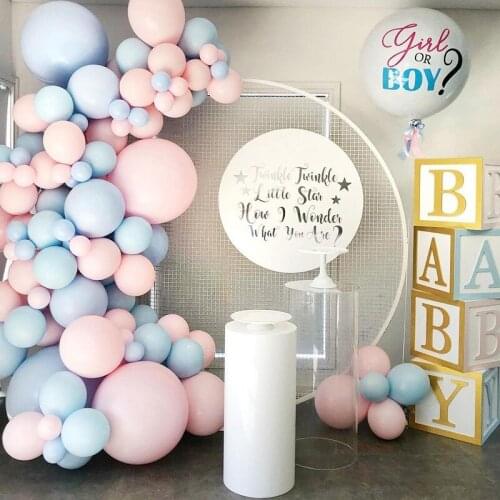 96pcs Macarone Pink Blue Balloon Garland Arch Kit DIY Wedding Birthday Party Decoration Baby Shower Latex Balloons Globos