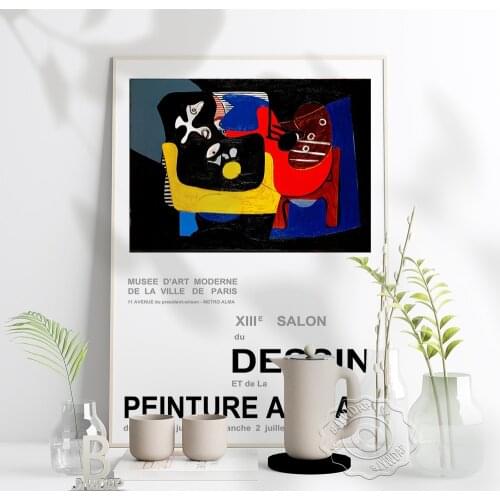 Modern Artists Colours Abstract Poster, Xiie Salon Du Dessin Et De La Peinture A L'Eau Art Prints, Vintage French Art Home Decor