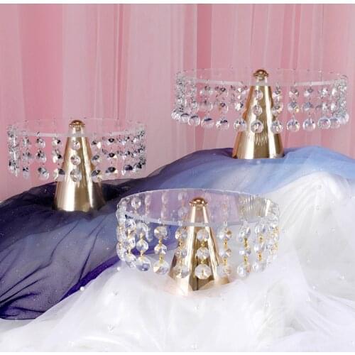 Acrylic 1 Tier Cake Plate Crystal Cup Cake Display Shelf Wedding Dessert Table Decoration clear cupcake stand