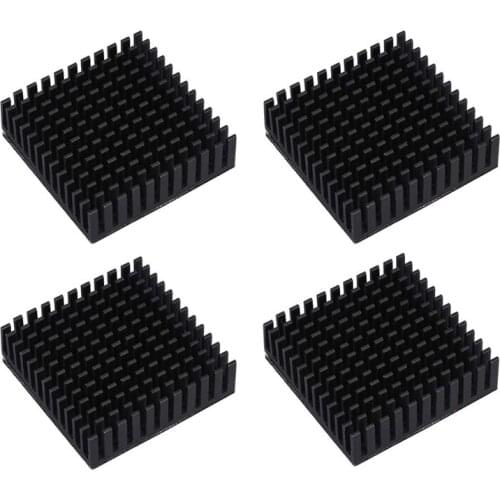 40x40x10mm Black Radiator Aluminum Heatsink Extruded Profile Heat Dissipation Electronic,3d Printer Part (Pack Of 4)