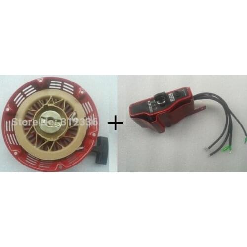 Free Shipping Recoil and electric starting key starter control gasoline engine 177F 188F GX240 GX270 GX340 GX390 suit kipor kama
