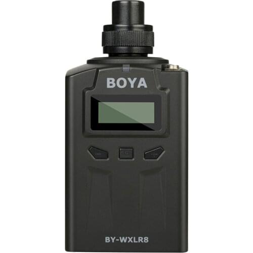 BOYA BY-WXLR8 Plug-on XLR Audio Transmitter with LCD Display for BY-WM8 Wireless Lavalier Microphone System 3 Pin XLR