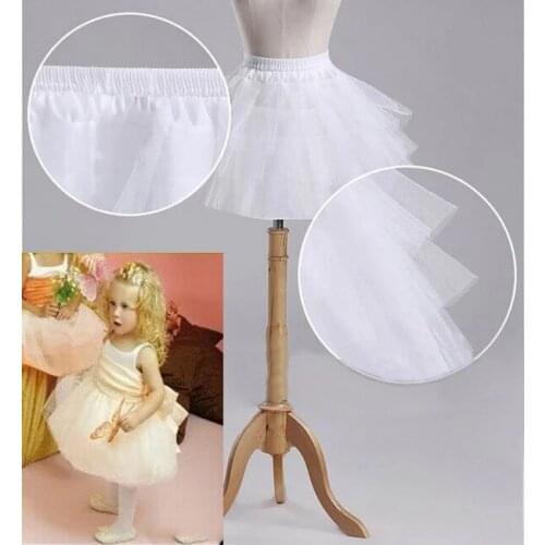 White Black Ballet Petticoat Tulle Ruffle Short Crinoline Bridal Petticoats Lady Girls Child Underskirt jupon