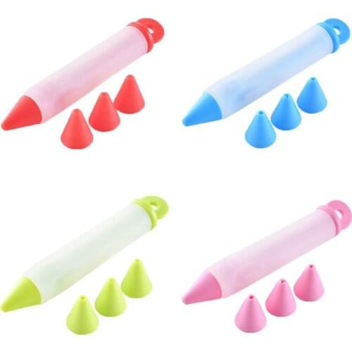 Food Grade Silicone Writing Pen Cake Chocolate Decorating Tools Cake Mold Cookie Icing Piping Pastry Nozzles Kitchen Accessories