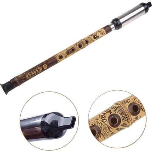 Flutes Woodwind Black Bamboo Chinese Yunnan Bawu G Key Pipe Music Instrument