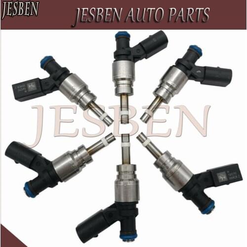 6PCS/LOT 06E906036F Fuel Injectors FIT For AUDI A4 A5 A6 Q5 2.0L Quattro 3.2L V6 2007-2012 NO# 06E906036AG 06E 906 036 F FIJ0035