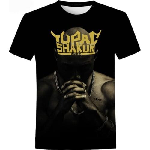 3D printed top 2Pac and Nipse T-shirt unisex fashion casual hip-hop short-sleeved streetwear Harajuku plus size T-shirt top poly