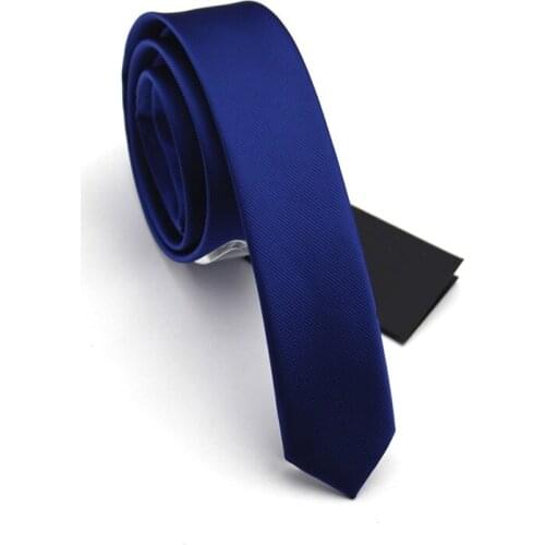 2019 New Designers Brands Fashion Business Casual 4cm Slim Ties for Men Skinny Solid Color Necktie Student Work with Gift Box