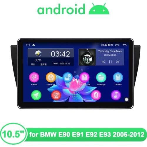 JOYING 10.5"Android Car Radio Stereo Head Unit GPS Multimedia Player Tape Recorder For BMW Series 3 E90 E91 E93 Steering Wheel