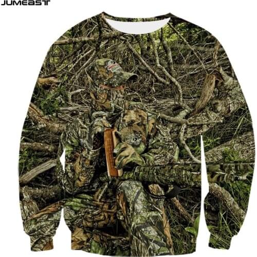 Jumeast Brand Men Women 3D Printed Sweatshirt Hunting Hunter Camouflage Long Sleeve Fashion T Shirt Sport Pullover Tops Tees