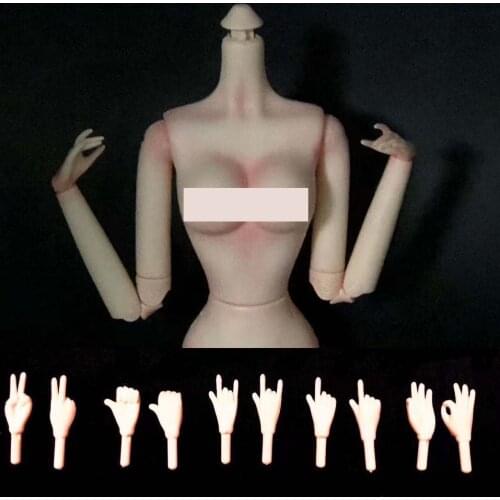 1/6 BJD Doll Body Sitting Nude body 16 Joints Girl Kids Toy Slim Waist Makeup Body Doll Practice