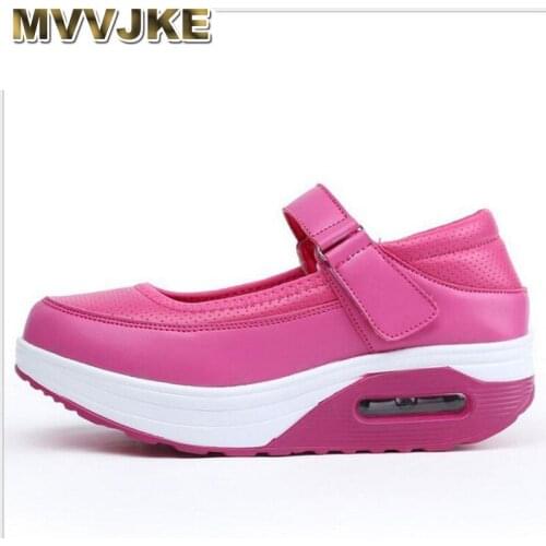 MVVJKE 2018 Spring Summer Casual Women Shoes Flat Platform sneakers Zapatos Mujer Fashion Flats Leather Chaussures Femme