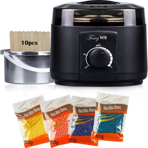 Paraffin Wax Warmer Heater Machine Set Hair Removal Waxing Kit Hard Hot Film Wax Beans Depilatory Stripless Wax Beads Sticks