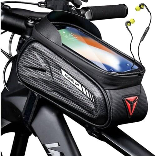 WHEEL UP New Bike Bag Frame Front Top Tube Cycling Bag Waterproof 7.0in Phone Case Touchscreen Bag MTB Pack Bicycle Accessories