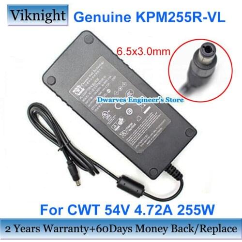 Genuine KPM255R-VL Power Adapter 54V 4.72A 255W KPM255R-VI For CWT Power Supply Charger 6.5x3.0mm