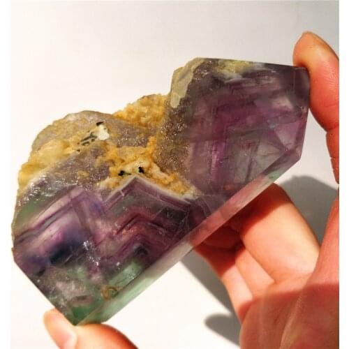 Natural Mineral Quartz Fluorite Crystal Raw Rough Gemstone Natural Rainbow Fluorite