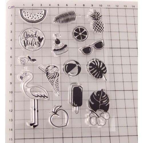 Ice Cream Transparent Clear Silicone Stamp Seal Cutting DIY Scrapbooking Rubber Coloring Embossing Diary Decor Reusable T1588