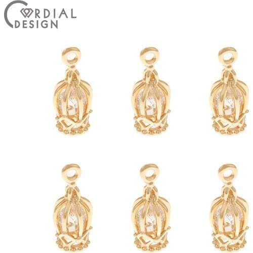 Cordial Design 100Pcs 7*16MM Jewelry Accessories/CZ Charms For Necklace/DIY Pendant/Hand Made/Earrings Findings & Components