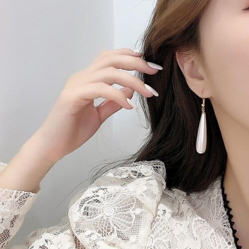 Water Drop Pearl Earrings No Hole Ear Clips Elegant Pearl Clip Earring Without Piercing Minimalist Earrings Jewelry CE1020