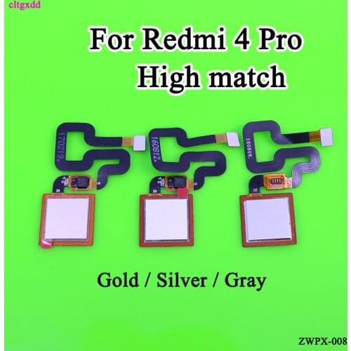 Cltgxdd Fingerprint Sensor Scanner Home Button Return Key Flex Cable Connector For Xiaomi redmi 4 pro/redmi 4 Replacement Parts