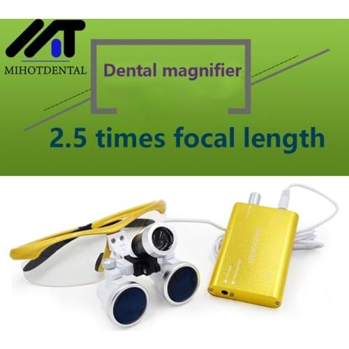 Dental Loupes Surgical Magnifier 3.5X Magnification Binocular Magnifying Glass With Led Lights Medical Operation
