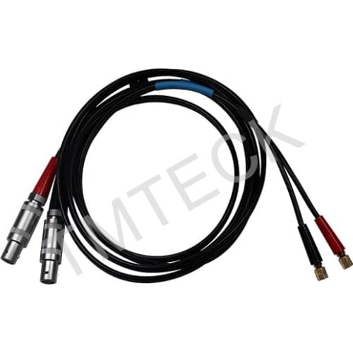 SEKM2 Ultrasonic Cable Equality Dual cable LEMO-1 to Microdot / Krautkramer SEKM2
