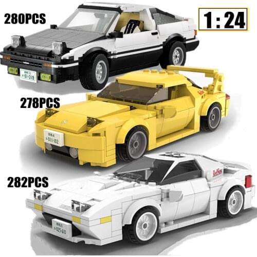 CaDA INITIAL D AE86 FD3S FC35 Drift Racing Car Mazda Toyota Targa Creaative Technology Building Blocks Bricks Toys 76896 91 1
