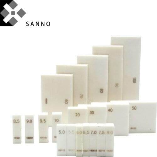 High precision ceramic gauge block 0 / 1 grade 0.5mm - 25mm slip gauge johansson gauge / ceramic rectangular gauge block