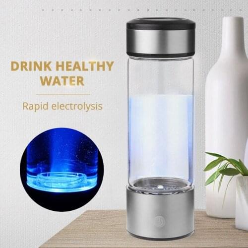 WSFS Hot 400-500ML Portable Hydrogen Rich Water Maker Ionizer Generator Bottle Cup Xmas Gifts Straight