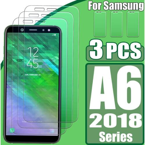 3 Pcs for Samsung galaxy a 6plus 2018 glass a 6 plus screen protector 6a a6plus 6aplus Protective glas armor Tempered film