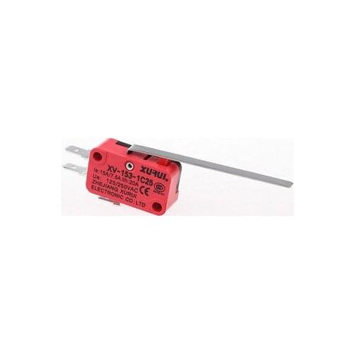 10pcs V-153-1C25 Long Straight Hinge Lever Type SPDT Micro Switch Limit Switch